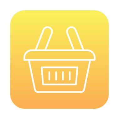 Alışveriş sepeti ikonu vektör illüstrasyonu 