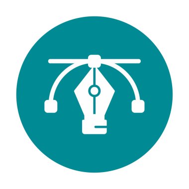 Basit kalem aracı simgesi, vektör illüstrasyonu