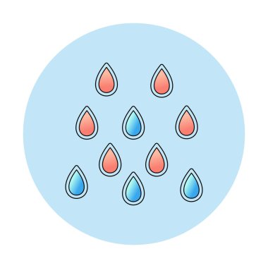 yağmur simgesi, vektör illüstrasyonu  