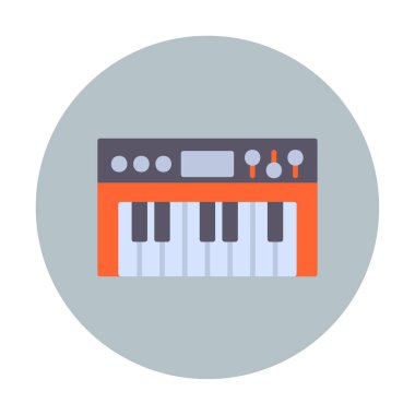 düz basit Synthesizer simge vektör illüstrasyon tasarımı