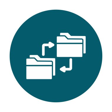 Basit Veri Kopyalama simgesi, vektör illüstrasyonu