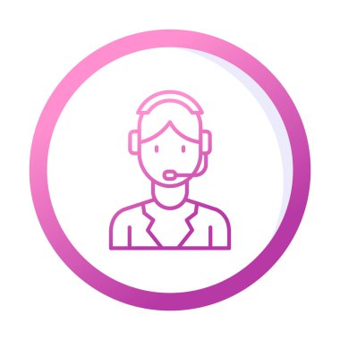 Vektör olarak Müşteri Hizmetleri Ajanı simgesi. logotype