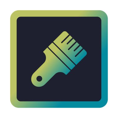 fırça ağ ikonu vektör illüstrasyonu