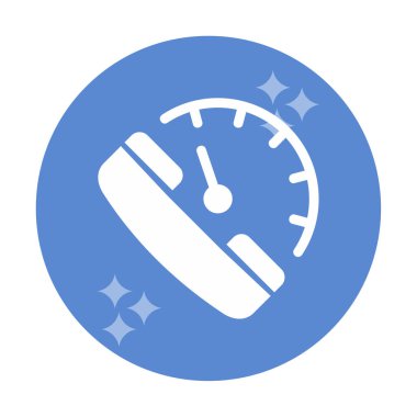 Basit 24 Saat Telefon Desteği simgesi, vektör illüstrasyonu