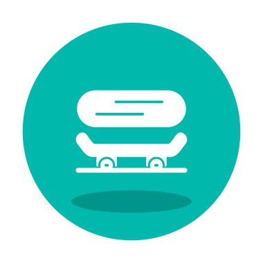 Basit kaykay simgesi, vektör illüstrasyonu