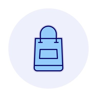 Alışveriş poşeti simgesi, vektör illüstrasyonu basit tasarım