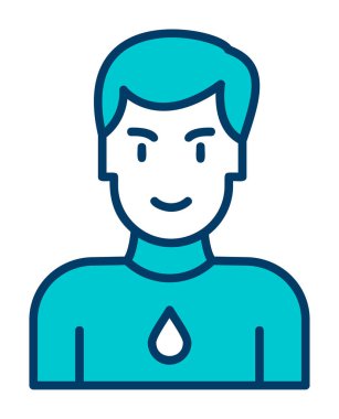 Basit Survivor kişi avatar simgesi, vektör illüstrasyonu