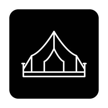 kamp çadırı ikonu vektör illüstrasyonu