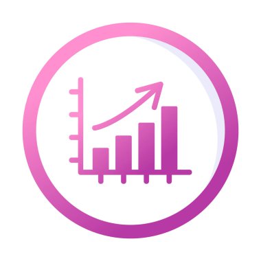 büyüyen grafik, bar grafiği vektör çizimi