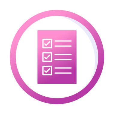 Kontrol Listesi web simgesi, vektör illüstrasyonu 