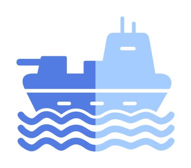 Gemi simgesi, vektör illüstrasyonu