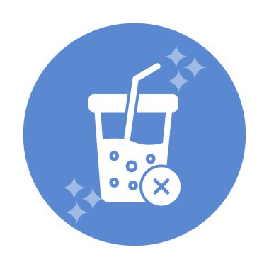 Basit, alkolsüz içecek simgesi, vektör illüstrasyonu