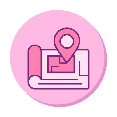 gps konum simgesi, vektör illüstrasyonu basit tasarım