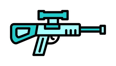 Keskin nişancı silahı ikonu vektör çizimi