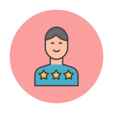 Müşteri memnuniyeti derecelendirme simgesi, vektör illüstrasyonu  