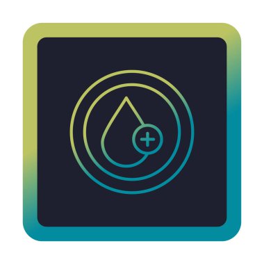 Kan damlası ağ simgesi, vektör illüstrasyonu 