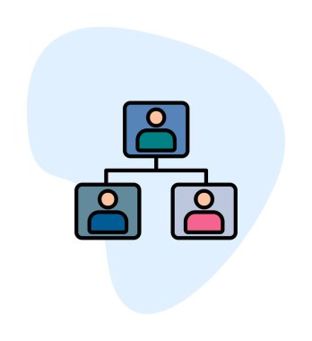 Basit ağ simgesi, vektör illüstrasyonu