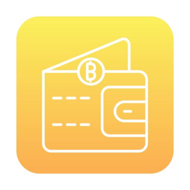 Basit Dijital Cüzdan simgesi, vektör illüstrasyonu