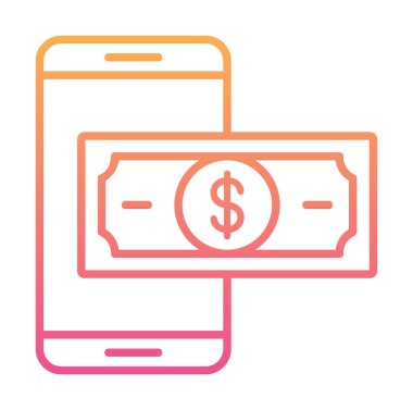 Basit Çevrimiçi Ödeme simgesi, vektör illüstrasyonu