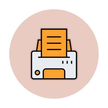 Yazıcı simgesi vektör illüstrasyonu