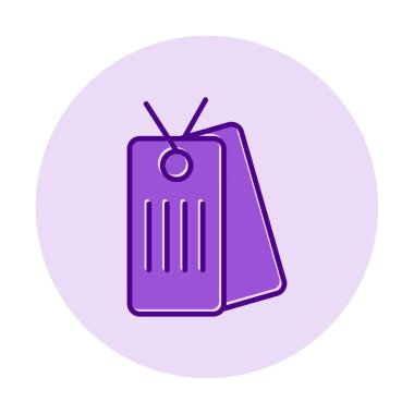 Köpek etiketi vektör simgesi, vektör illüstrasyonu