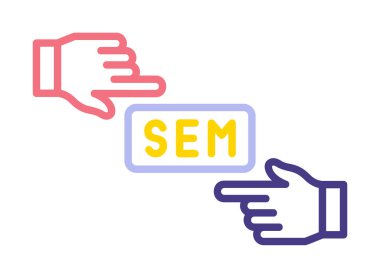 düz Sem simgesi izole kavramı