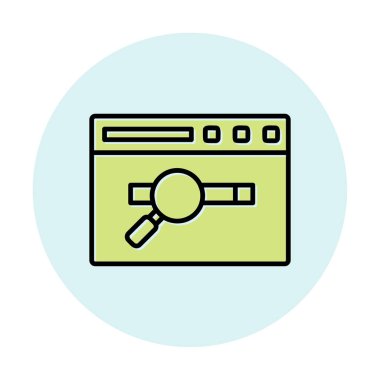 Web tarayıcı simgesi, vektör illüstrasyonu basit tasarım