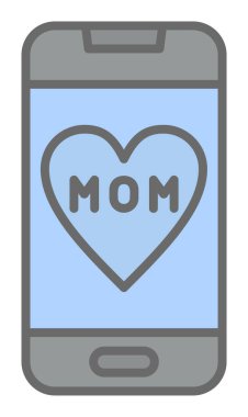 akıllı telefon simgesi, vektör illüstrasyonu basit tasarım