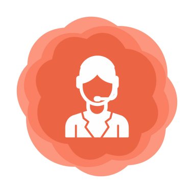 Vektör olarak Müşteri Hizmetleri Ajanı simgesi. logotype