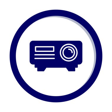 Projektör web simgesi vektör illüstrasyon tasarımı