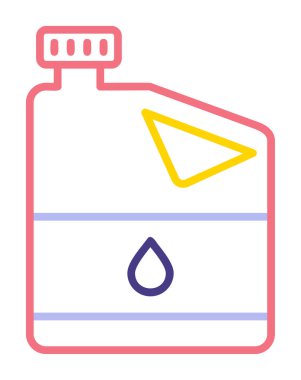 yağ varili vektörü düz renk simgesi 