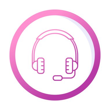 kulaklıklar düz simge, vektör illüstrasyonu