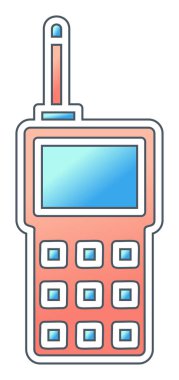 walkie talkie modern ikon vektör çizimi                                