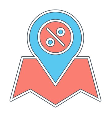 konum pin simgesi, vektör illüstrasyonu basit tasarım