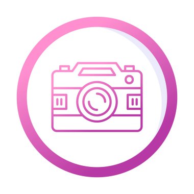 fotoğraf makinesi ikon vektör illüstrasyonu                      