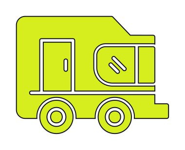 Karavan ikonu. tasarım çizimi. vektör illüstrasyonu.