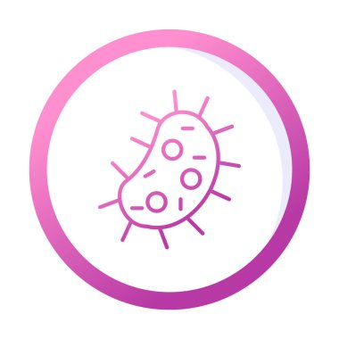 düz Amoeba simge vektör illüstrasyon tasarımı