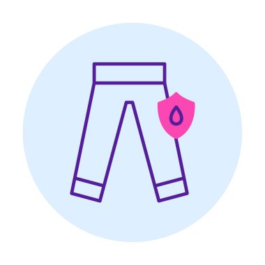 Su geçirmez pantolon ikonu vektör çizimi