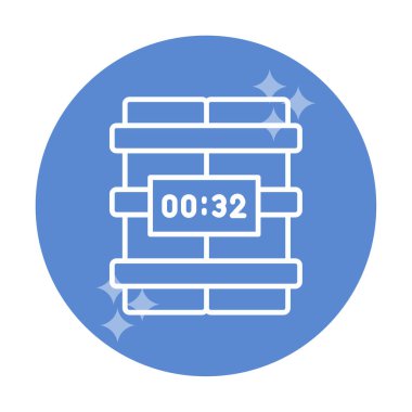 Zaman bombası ikonu vektör illüstrasyonu.