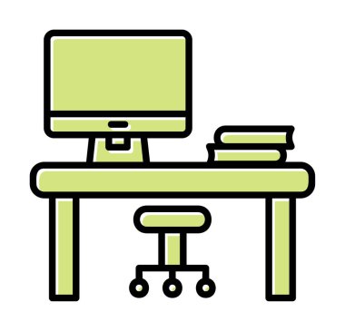 bilgisayar Resepsiyon simge vektör çizim 