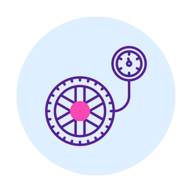 tekerlek basıncı, izole edilmiş simge, otomatik servis, araba tamiri