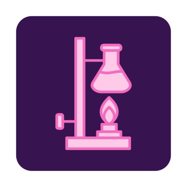 Basit Kimyasal Deney simgesi, vektör çizimi