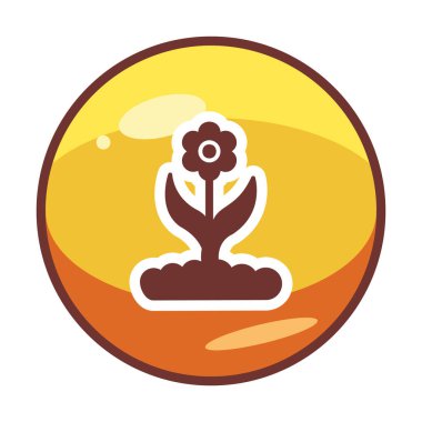  düz çiçek vektör illüstrasyonu   