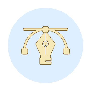 Basit kalem aracı simgesi, vektör illüstrasyonu