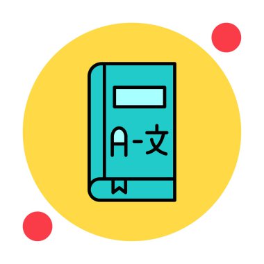 Kitap simgesinin vektör illüstrasyonu 