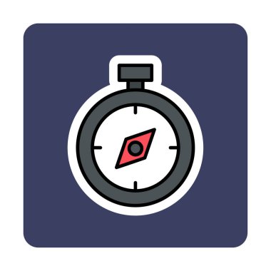 pusula ikon vektör illüstrasyon tasarımı