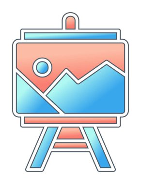 düz boyama simgesi, vektör illüstrasyon tasarımı