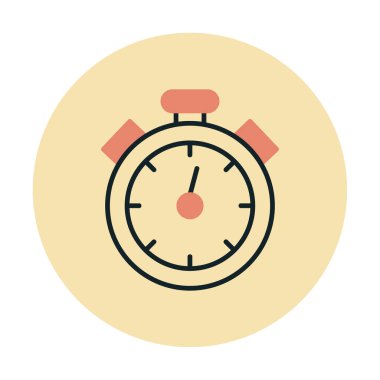 düz çizgi basit web kronometre ikon vektör çizimi tasarımı