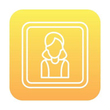 kadın avatar simgesi vektör illüstrasyonu