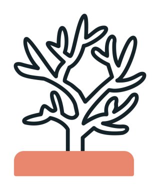 Mercan simgesi vektör illüstrasyonu